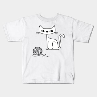 Cat. Yarn. Mischief. Kids T-Shirt